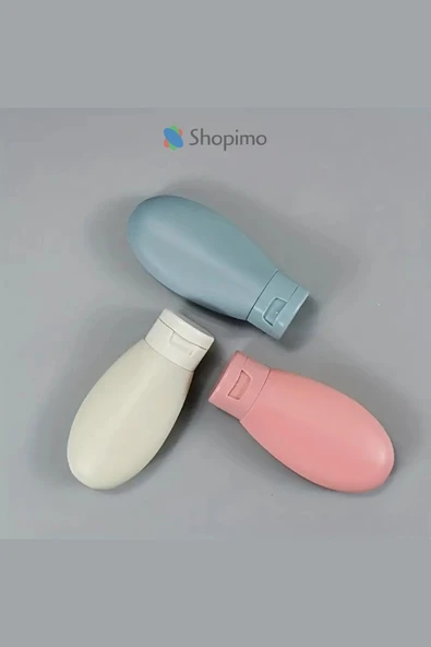 3 Adet Seyahat Tipi Doldurulabilir Krem Şampuan Şişe Seti Krem Kutusu 60 Ml - 6