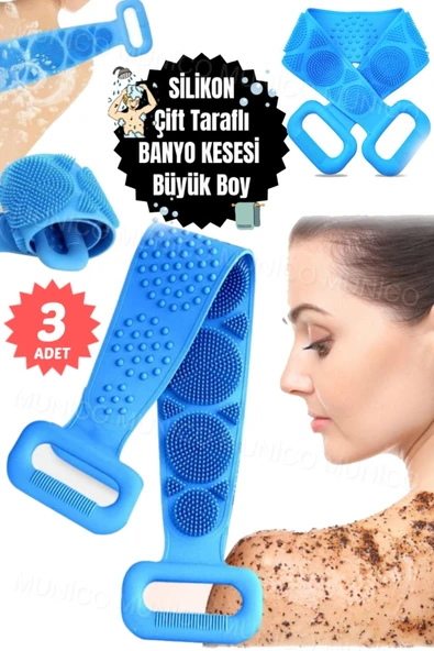 3 Adet Peeling Fırçası Gaggani Jeli Unisex Lekeleri Çıkartan Duş Banyo Sırt Kesesi Banyo Lif - Resim 6