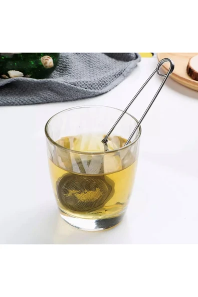 Bitki Çayı Süzgeci Pratik Çay Demleme Çelik Paslanmaz Maşalı Süzgeç Makas Süzgeçler - 4