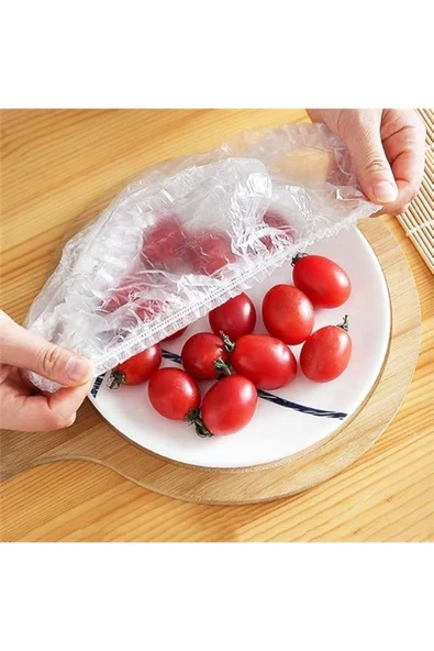 100 Adet Lastikli Tazeliği Koruyan Tencere Ve Tabak Bonesi - Resim 4
