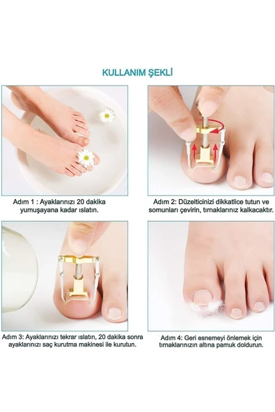 Batık Tırnak Düzeltme Aleti Batık Tırnak Çıkartıcı Aparat Ayak Tırnak Batması Batık Tırnak Aleti - Resim 4