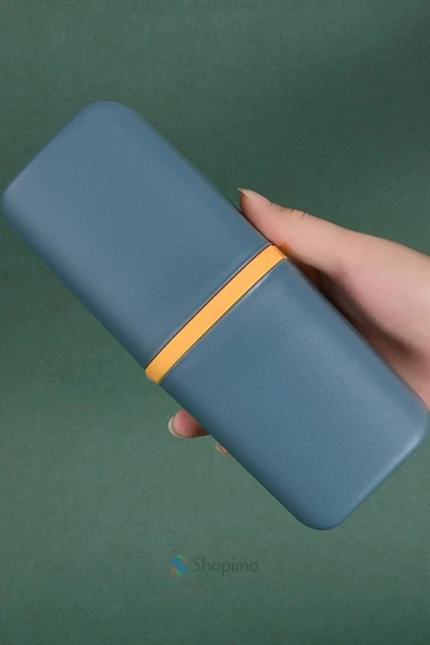 Aksesuar Taşıma Kutusu Seyahat Tipi Organizer Gözlük Diş Fırçası Makyaj Fırçası Saklama Kabı - Resim 2