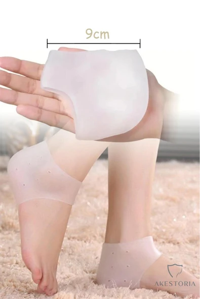 Çift Silikon Topuk Çorabı Kemik Koruyucu Topukluluk Fc-021 - Resim 3