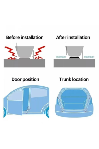 Araba Kapı Bagaj Tampon Darbe Ses Emici Koruyucu Silikon Pad 10lu - Resim 6