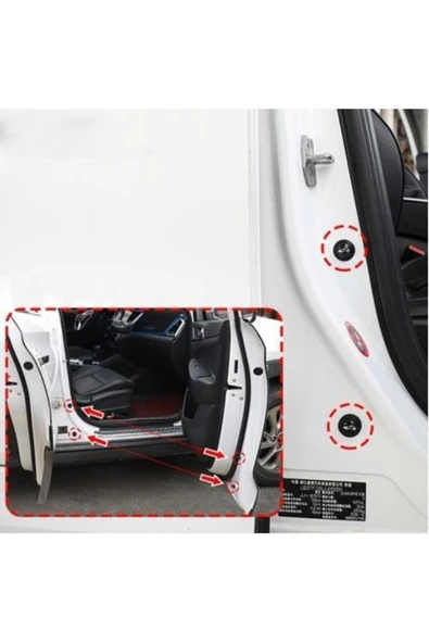 10 Adet Kapı Kaput Bagaj Darbe Emici Ses Engelleyici Ped Kapı Ses ve Darbe Emici Pad 10 lu - Resim 4