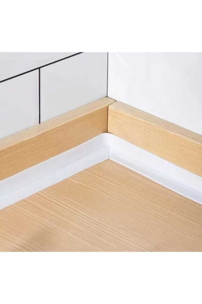 3.2 M BANYO KÜVET MUTFAK LAVABO SU SIZDIRMAZ BANT SU GEÇİRMEZ KENAR BANDI SIZDIRMAZLIK BANTI (BEYAZ) - Resim 4