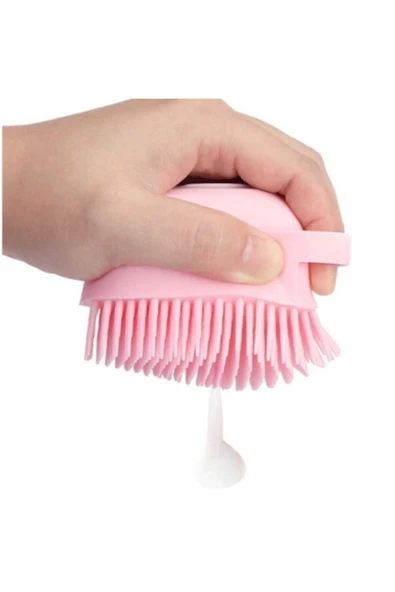 2 Adet Silikon Banyo Duş Jeli Kesesi Hazneli Şampuan Peeling Vücut Masaj Fırçası Bulaşık Yıkama Lif - 5