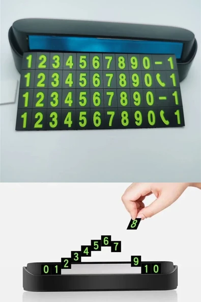 Araba Park Numaratörü Telefon Numarası Numaratör İçi Fosforlu Cam İçin Parktel Oto Otomobil Camı - Resim 4