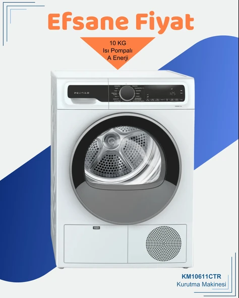 Profilo KM10611CTR 10 kg Çamaşır Kurutma Makinesi ürün görseli