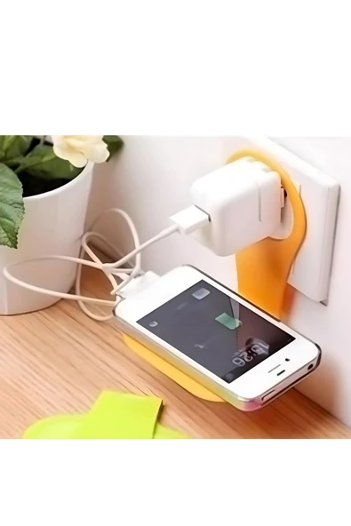 Cep Telefonu Piriz Telefon Tutucu Piriz Telefon Askısı Mavi Belirtilmemiş Plastik - Resim 3