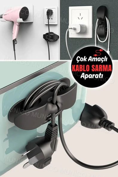Airfryer Kablo Toparlayıcı Sarma Küçük Ev Aletleri İçin Pratik Kablo Sarıcı Yanmaz Kopmaz Yapışkanlı - 2
