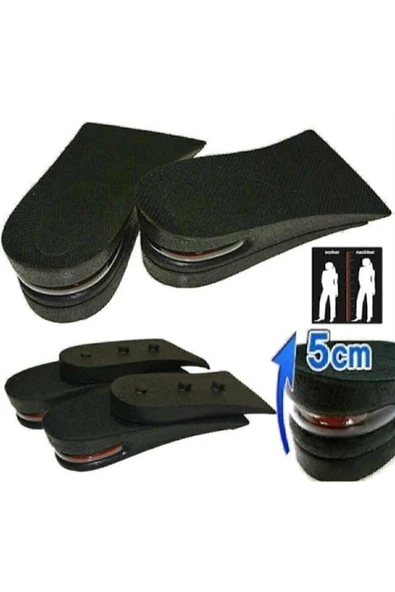 5 Cm Hava Yastıklı Boy Uzatıcı Tabanlık Siyah ürün görseli 1