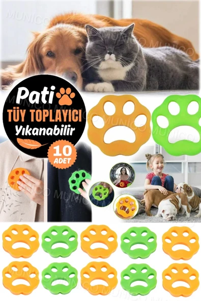 10 Adet Pet Kürk Toz Filtrele Tiftik Pati Tasarımlı Tüy Toplama Evcil Hayvan Tüy Toplayıcı Uzun Süre - Resim 2
