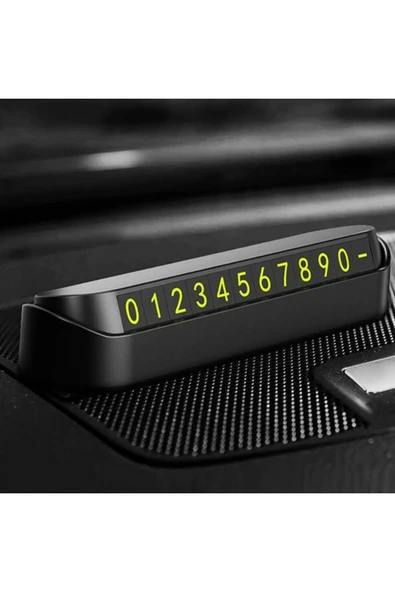 Araba Fosforlu Açılır Kapanabilir Numaratör Ön Torpido Üstü Telefon Numarası Göstergesi ürün görseli 1