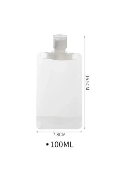 3 Adet 100ml Krem Şampuan Duş Jeli Kabı Seyahat Tekrar Kullanılabilir Set Yeniden Doldurulabilir - 2