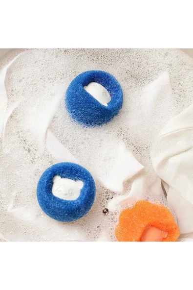 3 Adet Temizlenebilir Yuvarlak Yumuşak Çamaşır Makinesi Tüy Toplama Topu - 6