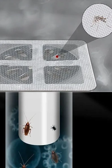 10 Adet Yapışkanlı Banyo Gider Koruyucu Saç Toplayıcı – Gider Böcek Koruyucu Gider Süzgeci 10Lu - 4