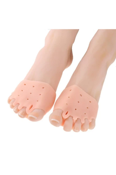 Ayak 5 Parmak Ayırıcı Makaralı Gömlek Silikon Bunyon Gece Aparatı - 2