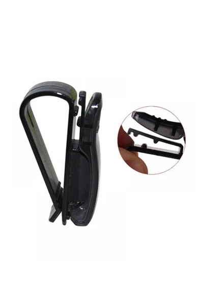 Araba Gözlük Tutucu Klips Kartvizit Tutacağı Mandallı Siyah - Resim 2