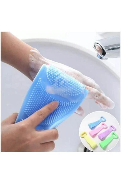 Banyo Sırt Kesesi Çift Taraflı Slıkon Duş Lifi Sırt Fırçası 60 Cm - Resim 6