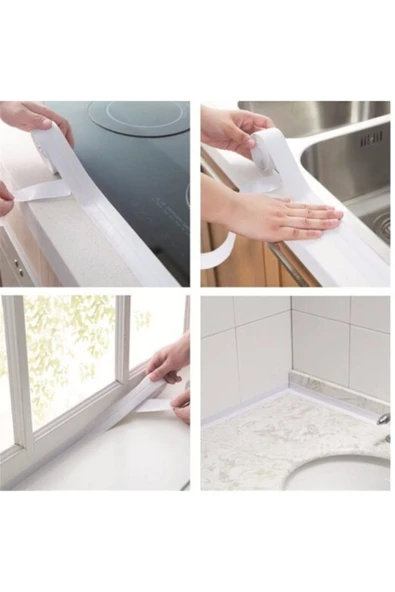 Beyaz Su Sızdırmaz Lavabo Kenar Bandı Kutusuz 3.2m - Resim 2