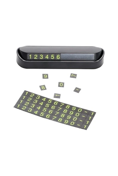 Araç Içi Park Telefon Numarası Fosforlu Numaratör Araç Numaratörü - Resim 6