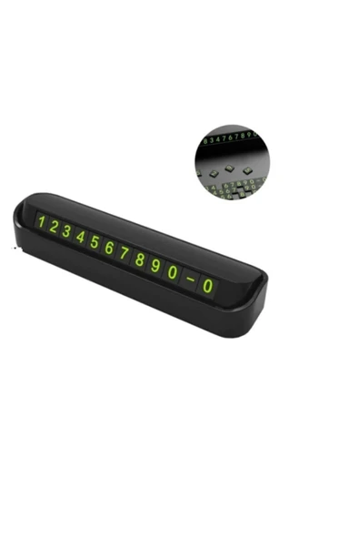 Araba Park Numaratörü Araç Içi Torpido Üstü Açılır-Kapanır Neon Telefon Numarası - Resim 3