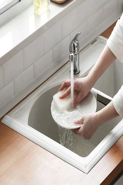 3 Adet 3,2 Metre Su Sızdırmaz Geçirmez Bant Lavabo Küvet Tezgah Kenar Bandı - Resim 6