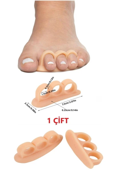 Ayak Parmak Düzeltici 3 Parmağa Geçen Çekiç Parmak Koruyucu Makaralı Silikon Parmak Kemik Koruyucu - Resim 2