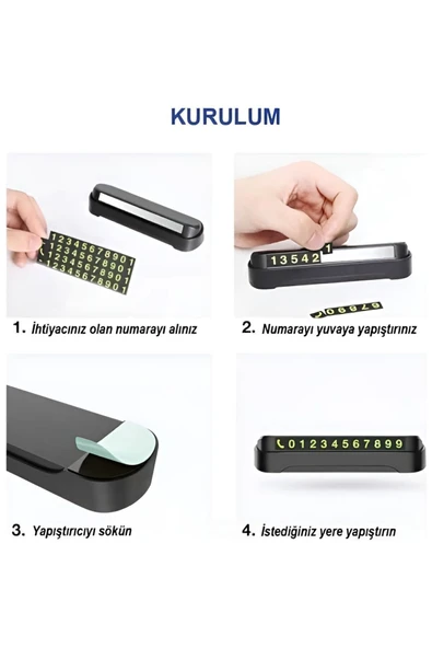 Araç Torpido Üstü Numaratör Aç Kapa Numaratör Açılabilir Numaratör - Resim 2