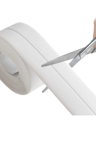 3.2 M BANYO KÜVET MUTFAK LAVABO SU SIZDIRMAZ BANT SU GEÇİRMEZ KENAR BANDI SIZDIRMAZLIK BANTI (BEYAZ) ürün görseli 1