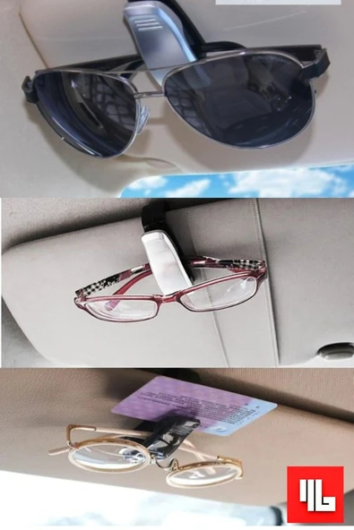 Araç İçi Mandallı Gözlük Tutucu Kart Tutacağı Klips Opp Portatif Kolay Kullanım ürün görseli 1