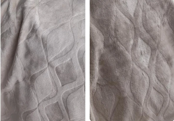 AP Embos Çift Kişilik Ekru Mercy Battaniye - Resim 2