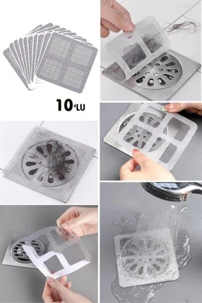 BUFFER® 10'lu Banyo ve Mıutfak Lavabo Koku Önleyici ve Haşere Böcek Önleyici Gider Filtresi - Resim 6