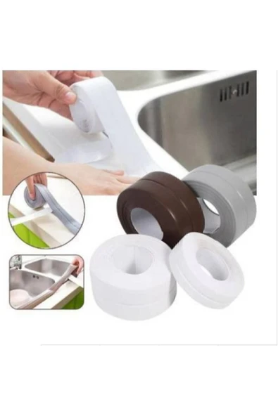 3.2 M Banyo Küvet Mutfak Lavabo Beyaz Su Sızdırmaz Bant Su Geçirmez Kenar Bandı Sızdırmazlık Tamir - Resim 2