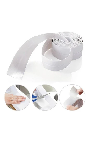 3.2 M Banyo Küvet Mutfak Lavabo Beyaz Su Sızdırmaz Bant Su Geçirmez Kenar Bandı Sızdırmazlık Tamir - - Resim 3