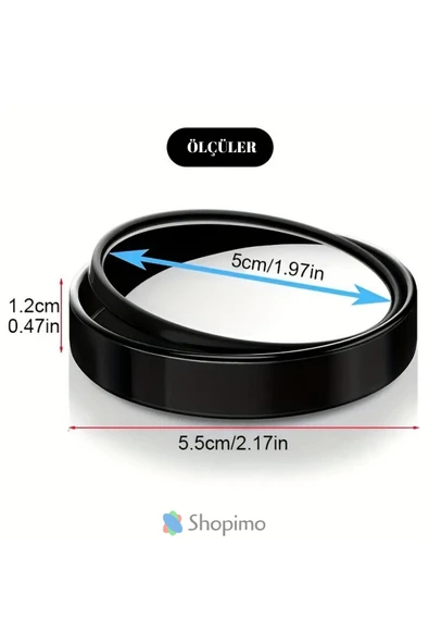 Ayarlanabilir Kör Nokta ve Park Aynası Yapıştırıcılı 2 Adet - Resim 2