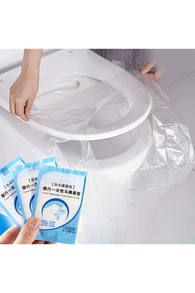 50 Adet  Klozet Örtüsü Klozet Poşeti Klozet Kapak Örtüsü Dispenseri - Resim 2