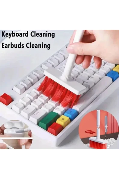 Bilgisayar Temizleme Fırçası Klavye Kulaklık Temizleme Seti Dizüstü Bilgisayar Aralığı Toz Alma - Resim 5