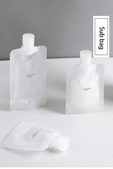 3 Adet 100ml Krem Şampuan Kabı Tekrar Kullanılabilir Set, Seyahat Seti, Çok Amaçlı Kap - 5