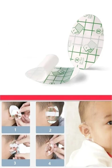 10 Adet Su Geçirmez Kulak Koruyucu Yapışkanlı Bant Seti - Resim 5