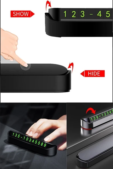 Araba Park Numaratörü Telefon Numarası Numaratör İçi Fosforlu Cam İçin Parktel Oto Otomobil Camı - Resim 6