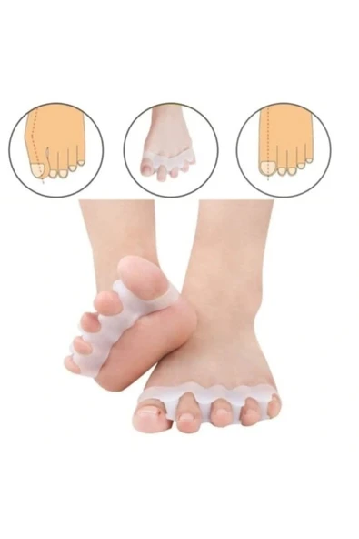 5 PARMAK AYIRAN GEÇMELI MAKARA BEYAZ RENK - Resim 2