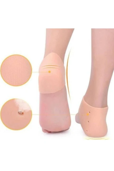 2'li Topuk Çorap Topuk Koruyucu Silikon - Resim 3