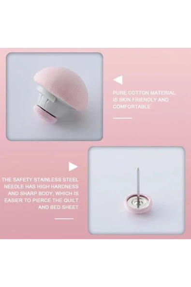 acelya Yorgan Sabitleyici, Mantar Şekilli Aşınmaya Dayanıklı Yorgan Klipsi 4 Adet Star Shop Tre - Resim 3