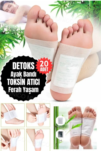 20 PCS Ayak Banyosu Detoksu Uyku Kalitesini Arttırın Vücut Temizleyici Dinç Uyanmak İçin Ayak Bandı - Resim 3