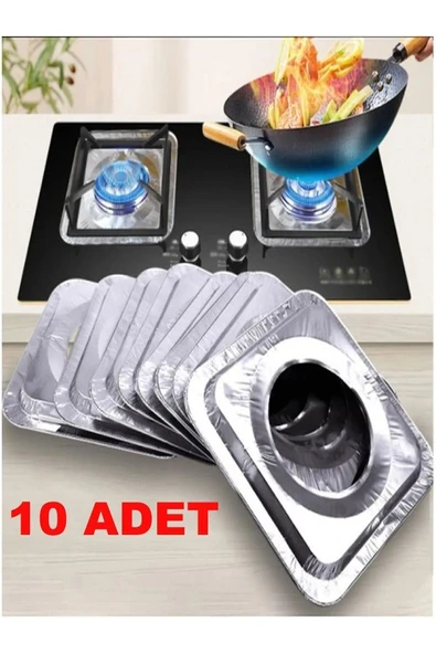 10 ADET Karee Ocak Üstü Yağ Koruyucu Alüminyum Levha 23*23 cm (8C) ürün görseli