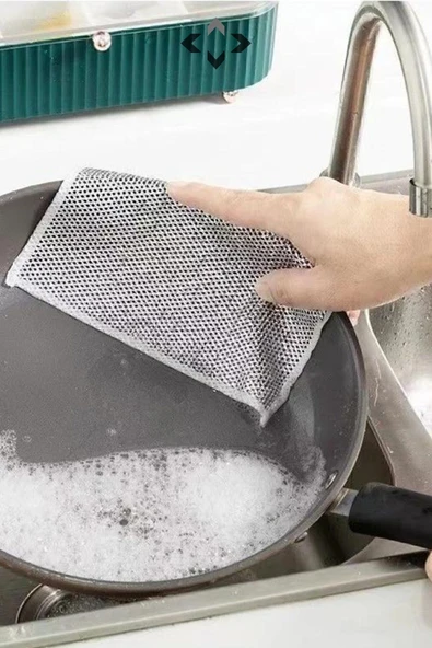 5 Adet Tel Bulaşık Bezi Çizmez Bulaşık Teli Çelik Bez 20x20 Inox Tel Bez Ip-mo ürün görseli