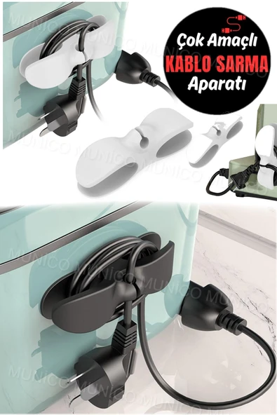 Airfryer Kablo Toparlayıcı Sarma Küçük Ev Aletleri İçin Pratik Kablo Sarıcı Yanmaz Kopmaz Yapışkanlı - 3