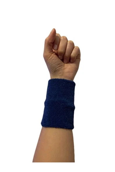 Havlu Bileklik Mavi – Spor ve Antrenman Destek Seti - Resim 2
